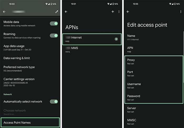 تنظیمات پروکسی Wi-Fi در گوشی 