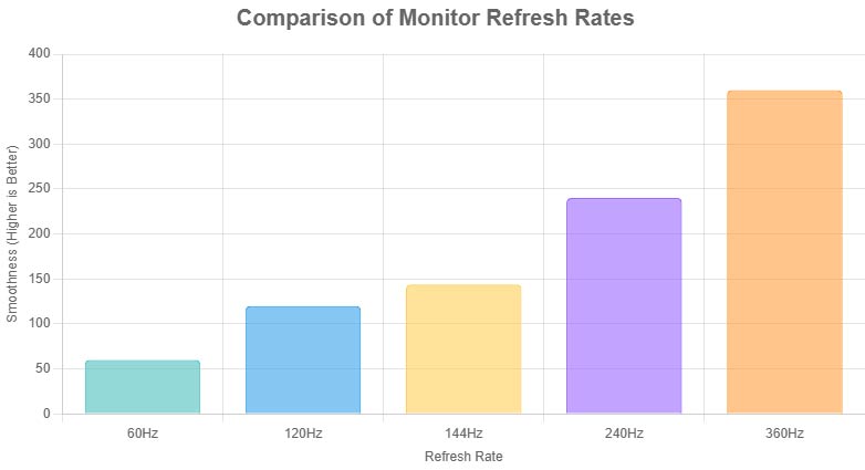 نمودار مقایسه هرتز مانیتور 