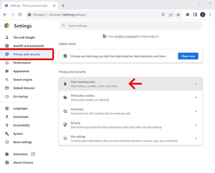 پاک کردن کش کروم